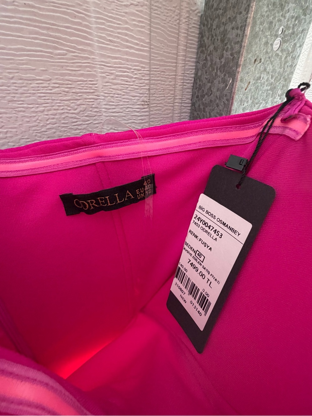ORELLA Fuchsia Strapless Dress